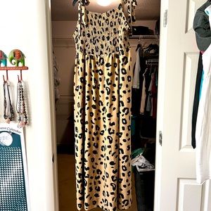 SHEIN Maxi Leopard Print Dress
